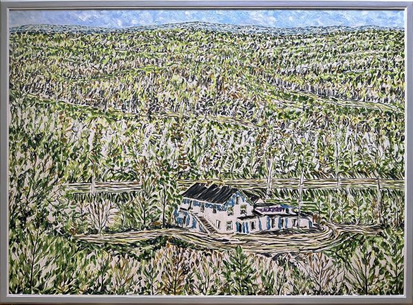 Green Trees #4- 66″w x 49″h